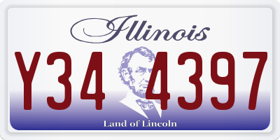 IL license plate Y344397