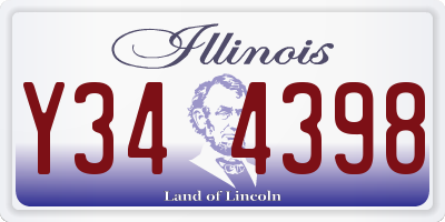 IL license plate Y344398