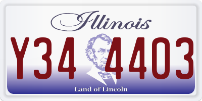 IL license plate Y344403