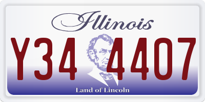 IL license plate Y344407