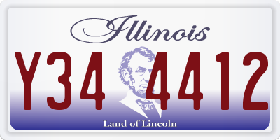 IL license plate Y344412