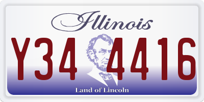IL license plate Y344416