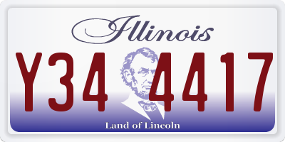 IL license plate Y344417