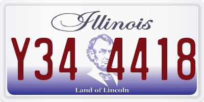 IL license plate Y344418