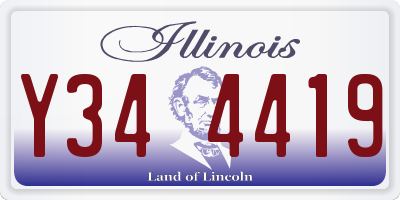 IL license plate Y344419