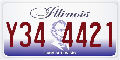 IL license plate Y344421
