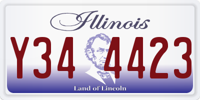 IL license plate Y344423