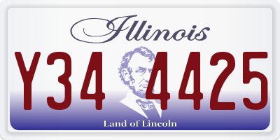 IL license plate Y344425