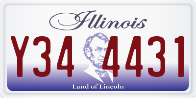 IL license plate Y344431