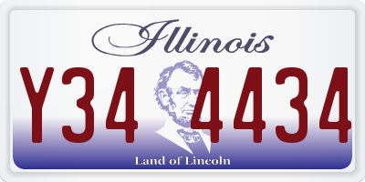 IL license plate Y344434