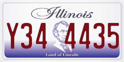 IL license plate Y344435