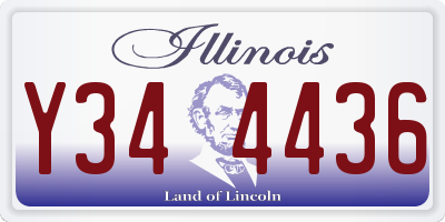 IL license plate Y344436