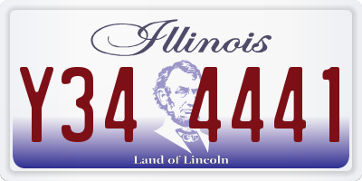 IL license plate Y344441