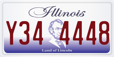 IL license plate Y344448