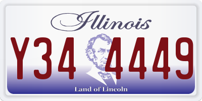 IL license plate Y344449