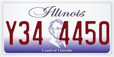 IL license plate Y344450