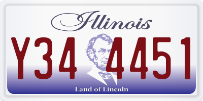 IL license plate Y344451
