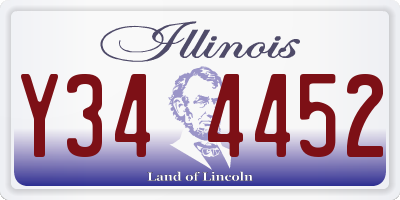 IL license plate Y344452