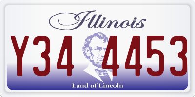 IL license plate Y344453