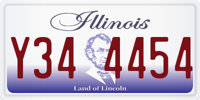 IL license plate Y344454