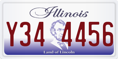 IL license plate Y344456