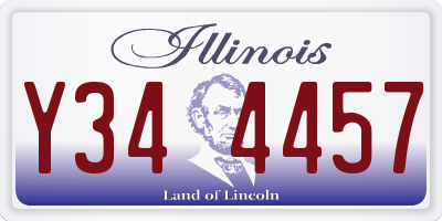 IL license plate Y344457