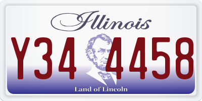 IL license plate Y344458