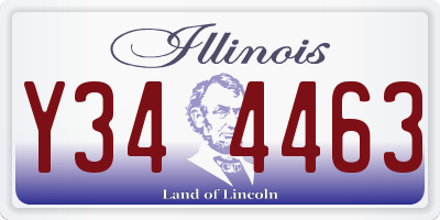 IL license plate Y344463