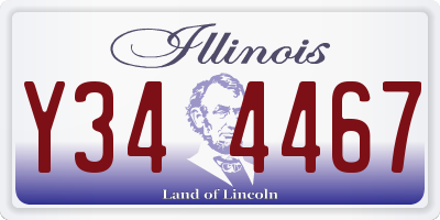 IL license plate Y344467