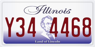 IL license plate Y344468