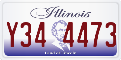 IL license plate Y344473