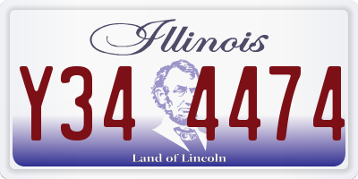 IL license plate Y344474