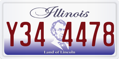IL license plate Y344478