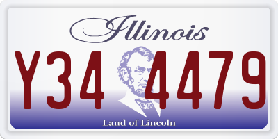 IL license plate Y344479