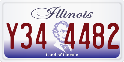 IL license plate Y344482