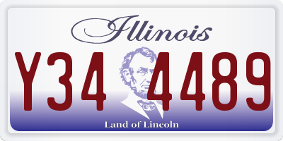 IL license plate Y344489