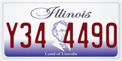 IL license plate Y344490