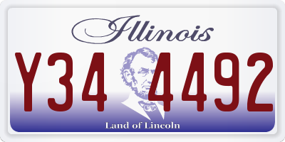 IL license plate Y344492