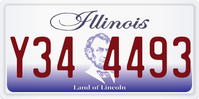 IL license plate Y344493