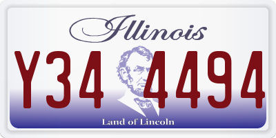 IL license plate Y344494