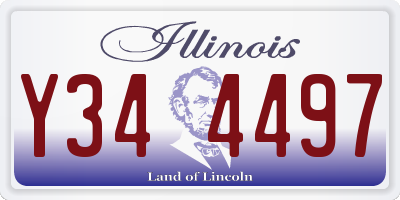 IL license plate Y344497