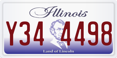 IL license plate Y344498