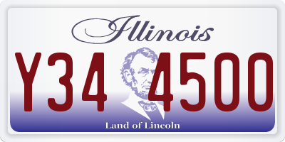 IL license plate Y344500