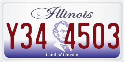 IL license plate Y344503
