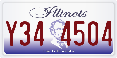 IL license plate Y344504