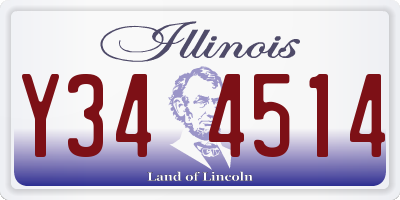 IL license plate Y344514