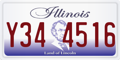 IL license plate Y344516