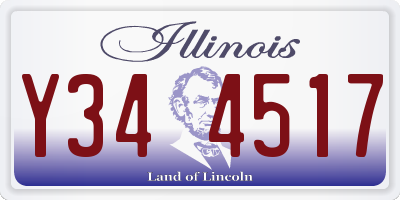 IL license plate Y344517