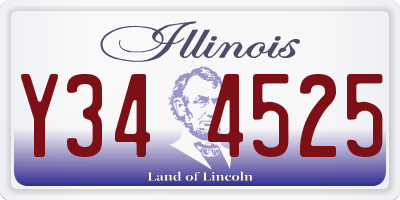 IL license plate Y344525