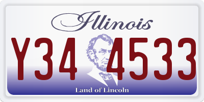 IL license plate Y344533